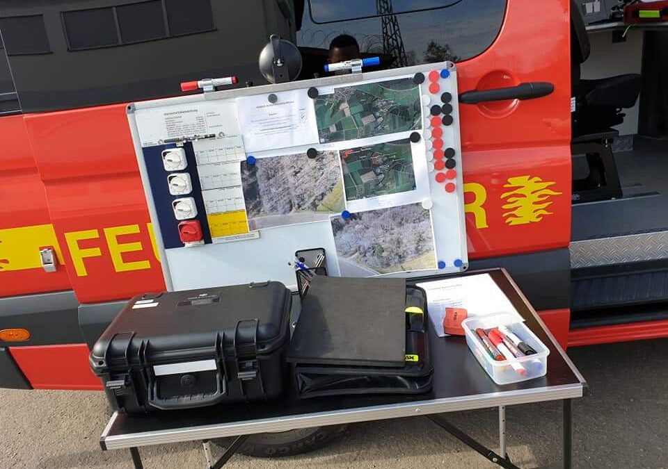 gemeinsame Übung der Drohneneinheiten der Feuerwehr Ramstein-Miesenbach und unserer Freiwillige Feuerwehr Bruchmühlbach-Miesau