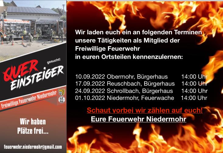 Aktionstage der Freiwillige Feuerwehr Niedermohr!!
